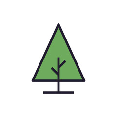 Tree  Icons Line Vector , ecology, nature, plant