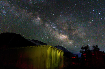 Milky way galaxy constellation is coming up in the skype