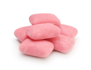 Chewing gums isolated on white.