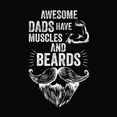 Father's day Beard T-shirt Design