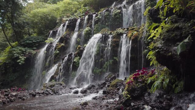 Amazing cascade waterfall in tropics