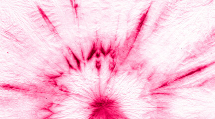  Fuxia Tie Dye Wash. Dyed Batik Paint Background.