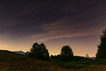 Fototapeta na wymiar cielo stellato in valle Intelvi