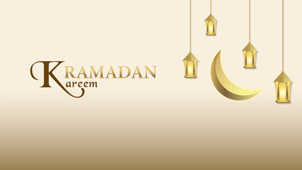 Fototapeta premium Gold ramadan and eid background banner template isolated vector