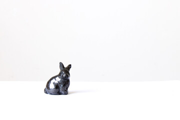 black clay rabbit from oaxaca, México (handicrafts)
