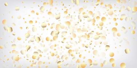 Gold, Silver VIP Flying Bokeh Confetti. Elegant