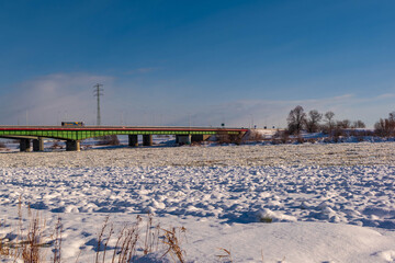 bridge over the winter river