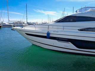 Fototapeta premium luxury yacht mored in a marina