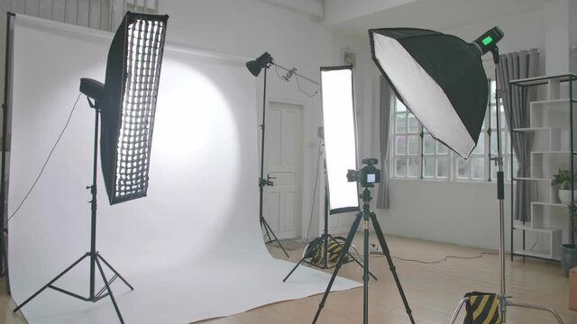 Home Photo Studio With Professional Equipment
