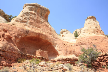 Indian cliff dwellings in Canyons of the Ancients National Monument, Colorado, USA