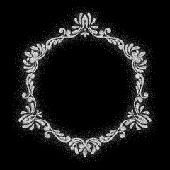 Retro shiny frame or border. Vector illustration.