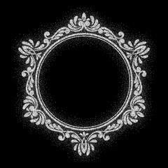 Retro shiny frame or border. Vector illustration.