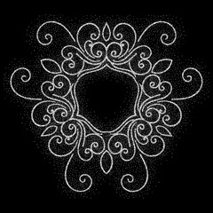 Retro shiny frame or border. Vector illustration.