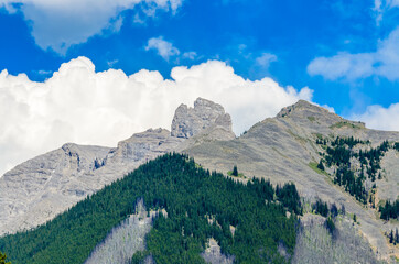 Rocky Mountains. Coastal Mountains. Mount Thompson in Alberta, Banff. Canada.