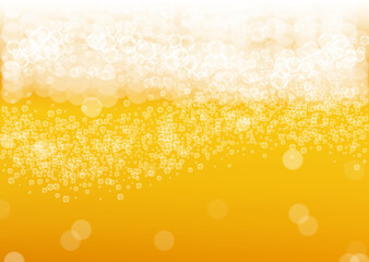 Beer background. Craft lager splash. Oktoberfest foam.