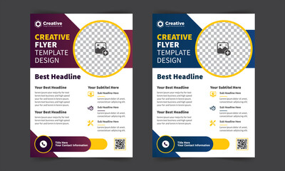 Modern And Creative Corporate Flyer Template Design