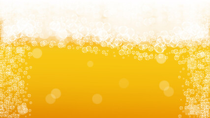 Beer background. Craft lager splash. Oktoberfest foam.