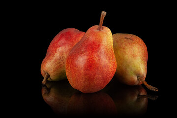 Pears on a black background