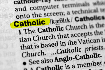 Highlighted word catholic concept and meaning