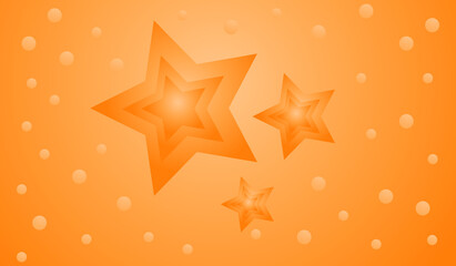 Orange vector template with gold stars