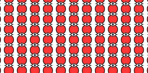 seamless pattern with red hearts