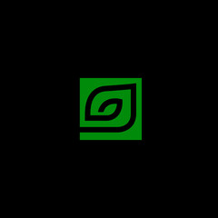 abstract leaf  business logo design vector