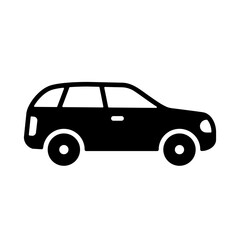 Station wagon flat vector glyph icon isolated