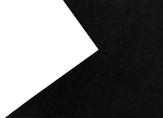 Geometric background of two paper sheets with black and white color. Texture backdrop. Concept of...
