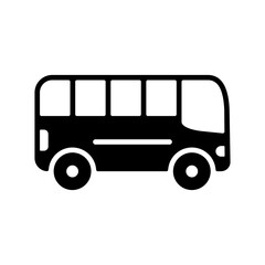 City bus flat vector glyph icon isolated