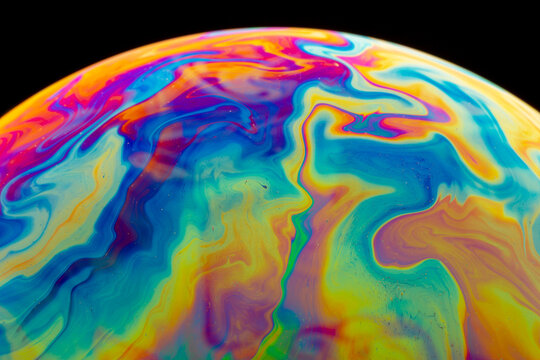 Colorful Psychedelic Soap Bubble