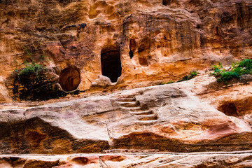 Legacy of ruins of the ancient city of Petra in Jordan.