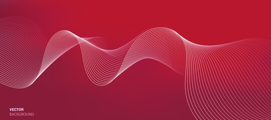 Business background lines wave abstract stripe design. Gradient background, red mesh abstract, vector blurred soft blend color gradation