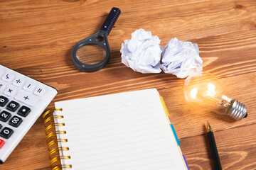 Desktop. concept of studying expenses and income