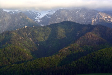 Mountain range in the Western Tatras Mountains Tatry Podhale Poland