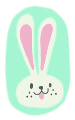 easter bunnies of different colors illustration vector rabbit