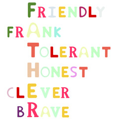 Cute and motivation quote. Colorful letters.