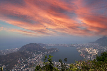 Panoramic aerial view of the city of Rio de Janeiro Brazil