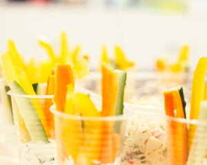 Student party snacks. Catering for a banquet. Healthy fast food. Decoration dishes. Appetizer dishes