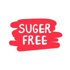 sugar free color vector logo or label