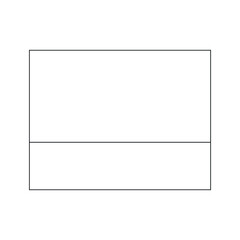 Conventional designation of non-mechanical equipment (closed kitchen cabinet), consisting of rectangles with a black outline on a white background