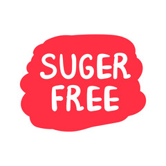 sugar free color vector logo or label