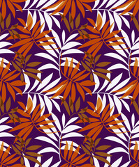 Seamless tropical pattern, floral print.