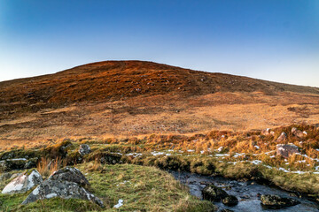 Winter sunset at the Glenveagh National Park in County Donegal - Ireland