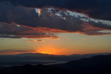 sunset in the Grand Canyon