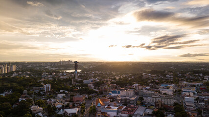 Aerial view of Curitiba city. Paraná, Brazil.