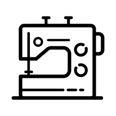 Sewing machine editable outline vector sketch icon