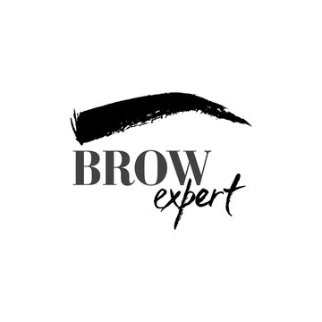 Black and white logo for an expert eyebrow.