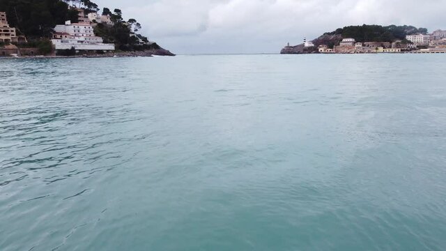 Cloudy day in the port of Soller, Palma de Mallorca