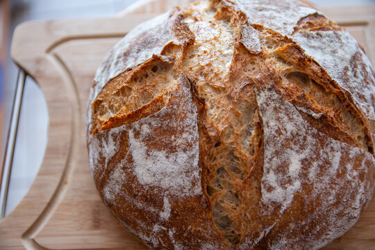 Home-made Bread Wheat Rye Sourdough Oven