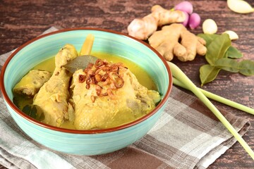 Opor ayam, chicken cooked in coconut milk from Indonesia, from Central Java. Popular dish for lebaran or Eid al-Fitr